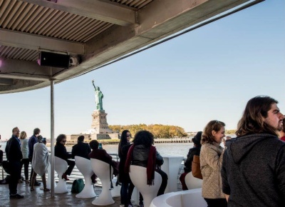 NY Yacht 113 top deck seating